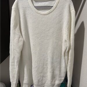 Classic White Men's Sweater